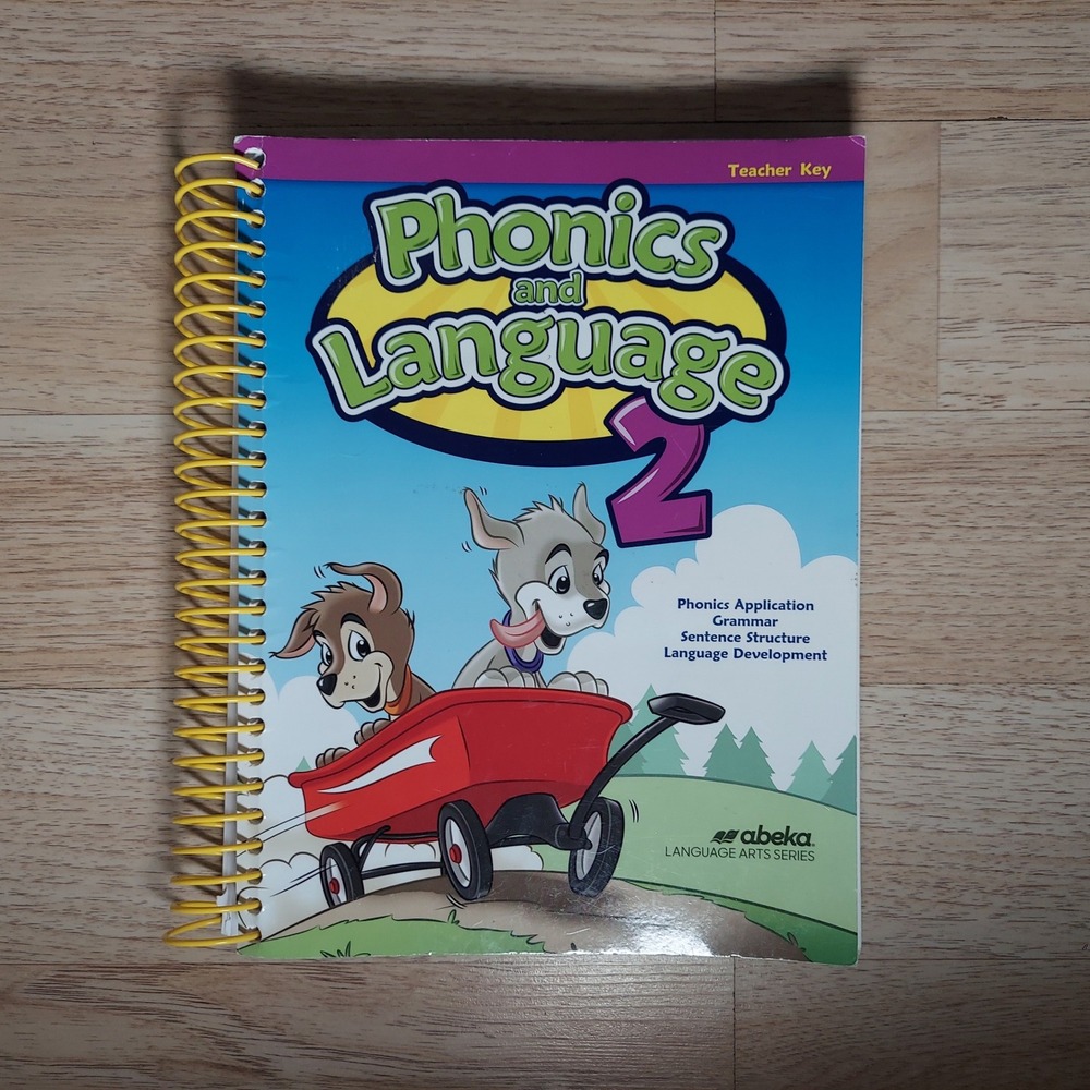 Abeka Kids Phonics and Language 2 Teacher Key Homeschool Book